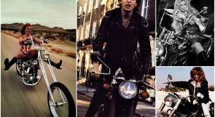 Знаменитости ХХ века на мотоциклах (16 фото)