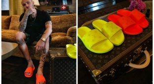 24-летний певец Егор Крид похвастался сланцами от Louis Vuitton за 36 000 рублей (6 фото)