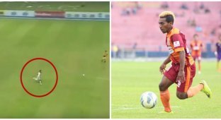Индонезийский футболист продемонстрировал невероятное ускорение (2 фото + 1 видео)