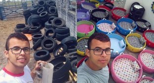 Бразилец превращает мусор в постели для животных (2 фото)