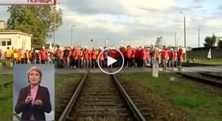 Польские шахтеры устроили антироссийский протест