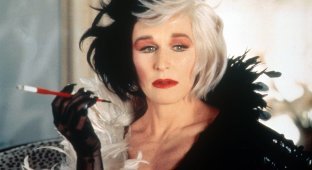Гленн Клоуз , сыгравшая Круэллу в фильме «101 далматинец», повторила свой образ спустя 20 лет (4 фото + 1 видео)