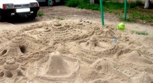 Песок для ремонта во дворе (7 фото)