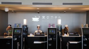 Японский отель "уволил" более 100 роботов (3 фото + 1 видео)