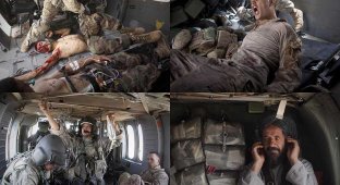 На борту медицинского вертолета в Афганистане (30 фото)