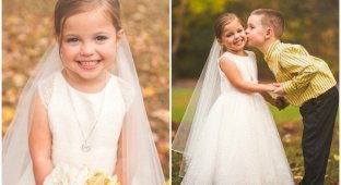 Родители устроили 5-летней дочке с больным сердцем - свадьбу мечты (10 фото)