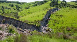 Великая стена: в результате землетрясения в Новой Зеландии образовались стены высотой 5 метров (11 фото)
