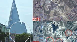 В КНДР возобновилась стройка отеля, начавшаяся 30 лет назад (5 фото + 1 видео)