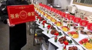 Застолье на китайской свадьбе