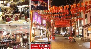 Коронавирус распугал жителей Лондона из китайского квартала (31 фото)