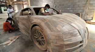 Bugatti Veyron Super Sport из дерева (6 фото)