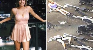 Девушка потеряла сознание в спортзале прямо во время выполнения упражнения (6 фото + 1 видео)