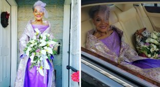 Невероятная история любви: пара сыграла свадьбу, спустя 60 лет (10 фото)