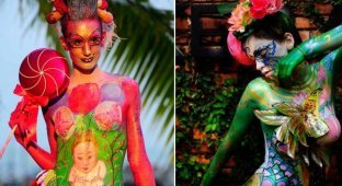 Международный конкурс боди-арта в Таиланде (17 фото)
