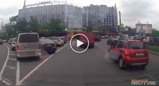 Аварийная ситуация, спровоцированная пешеходом