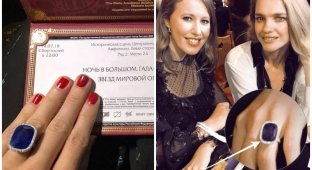 "Завидуйте молча!": Собчак показала кольцо, которое стоит дороже элитной квартиры в Москве (4 фото)