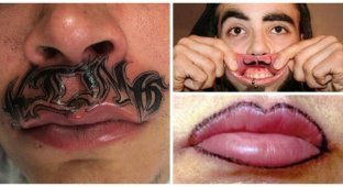 15 худших татуировок на губах, которые можно было придумать (16 фото)
