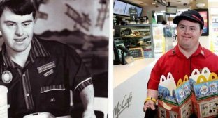 Сотрудник Макдональдса с синдромом Дауна вышел на пенсию после 32 лет работы (5 фото)