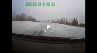 Авария в Ханты Мансийске со снегоходом (16 января 2015)