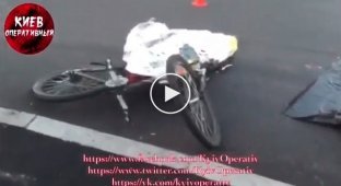 Грузовик раздавил киевлянина на велосипеде