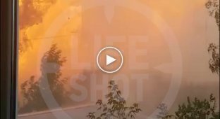 Эпичное видео пожара ТЭЦ в Мытищах