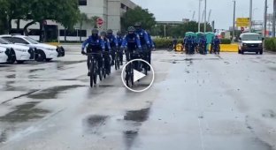 Велосипедная полиция ожидание против реальности