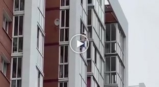 В Иркутске мужчина вылез на парапет многоэтажки и угрожал выбросить ребенка с 13-го этажа