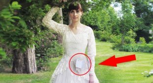 Неожиданный сюрприз в свадебном платье (6 фото)
