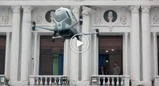 Китайцы показали дрон-такси Ehang в полете