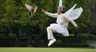 90-летняя бабушка-позитив из Японии, покорившая соцсети своими фотографиями (26 фото)