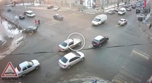 В Астрахани чудом спаслись два пешехода и собаки