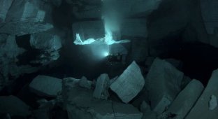 Ордынская подводная пещера (13 фотографий)