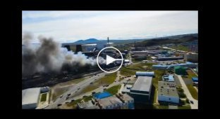 Пожар в самом восточном городе россии