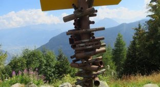 Неизвестный человек создал в Швейцарии необычный горный искатель (4 фото)