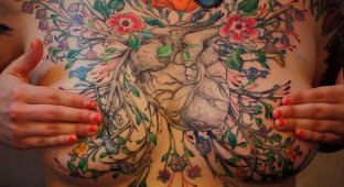 Как татуировка может помочь жертве мастэктомии справиться с потерей груди (8 фото)