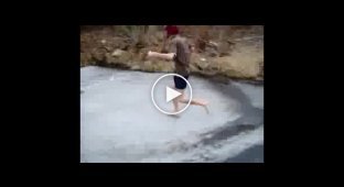 Неудачная пробежка по льду