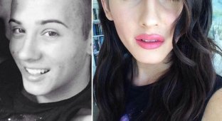 Трансгендеры всего мира поделились в соцсетях фотографиями своих трансформаций (17 фото)