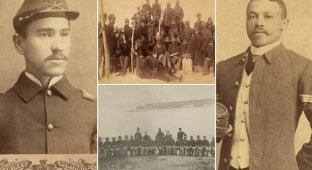 Исторические фото "Солдат Буффало", первых афроамериканцев-участников войны (17 фото)