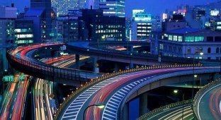 Дорожные развязки в Японии (20 фото)