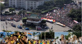 Крупнейший в Азии гей-парад прошел в столице Тайваня (24 фото)