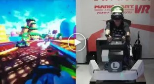 Гонки Mario Kart в виртуальной реальности выглядят действительно круто!