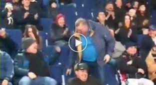 Зажигательный танец хоккейного фаната в Оренбурге