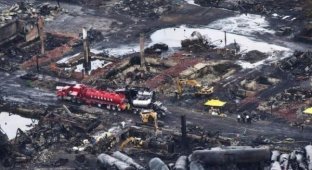 Трагедия в Лак-Мегантике - крупнейшая железнодорожная катастрофа Канады (46 фото)