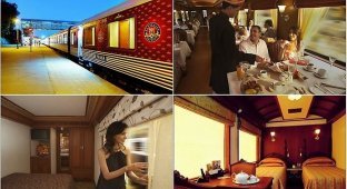 Экспресс Махараджа. Самый дорогой поезд Индии (17 фото)