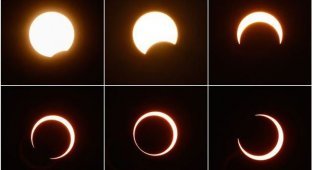 Кадры солнечного затмения (7 фото)