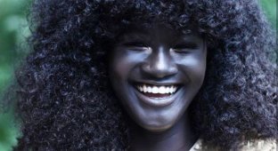 Худия Диоп - модель с самой темной в мире кожей (22 фото)