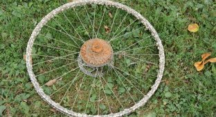 Что можно сделать из старого ржавого велосипедного колеса (22 фото)