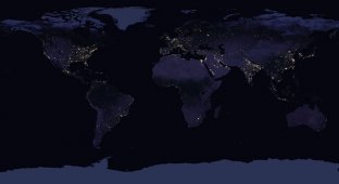 Спутниковые фото Земли в ночное время
