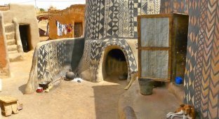 Необычные дома в африканских деревнях (9 фото)