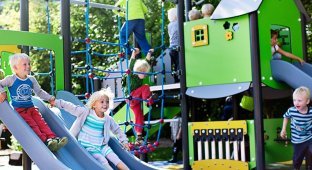 Детские площадки в Нидерландах - вперёд, в прошлое! (61 фото)